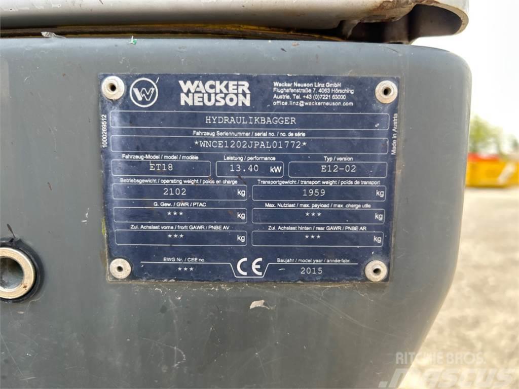 Wacker Neuson ET 18 VDS Mini bagri <7t
