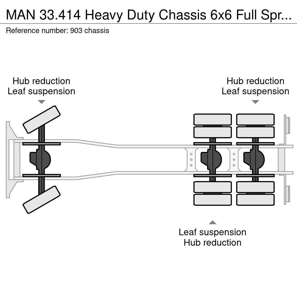 MAN 33.414 Heavy Duty Chassis 6x6 Full Spring Suspensi Tovornjaki-šasije