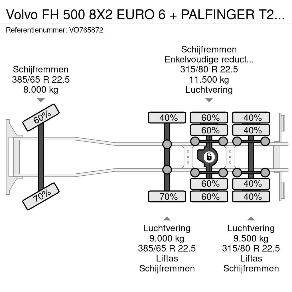 Volvo FH 500 8X2 EURO 6 + PALFINGER T22 HOOKLIFT Kotalni prekucni tovornjaki
