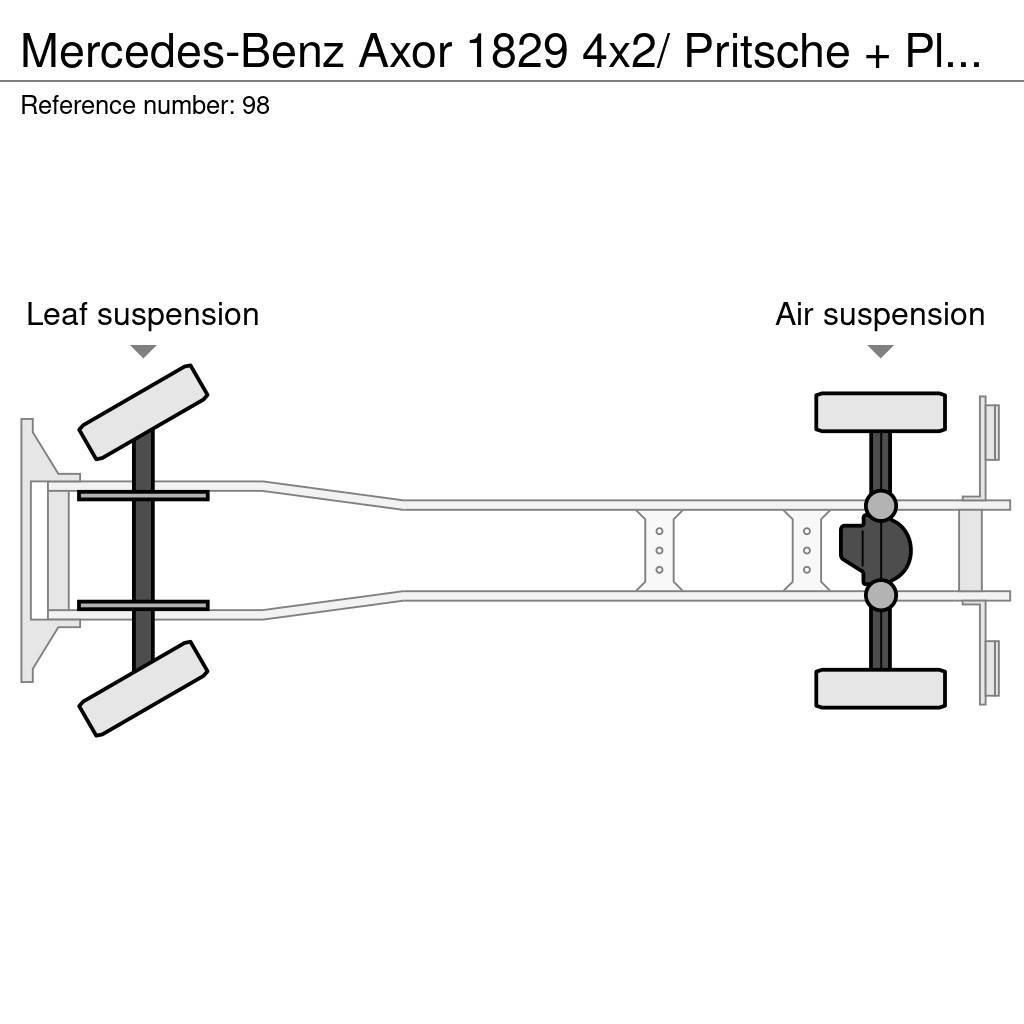 Mercedes-Benz Axor 1829 4x2/ Pritsche + Plane/Euro 4 Tovornjaki s ponjavo