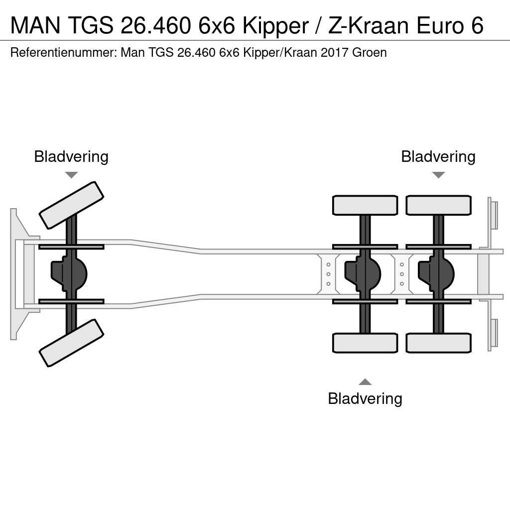 MAN TGS 26.460 6x6 Kipper / Z-Kraan Euro 6 Kiper tovornjaki