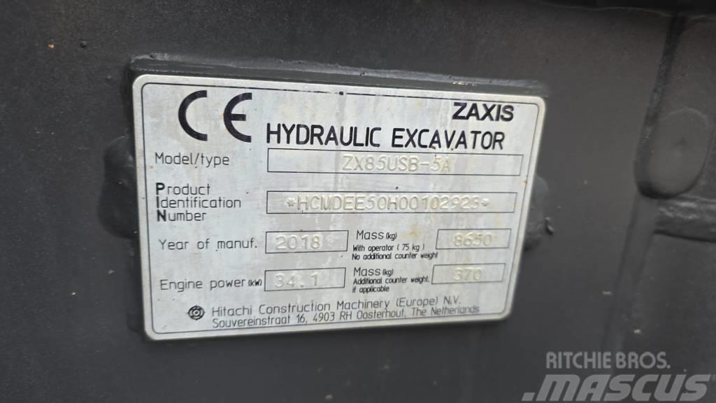 Hitachi ZX 85 US B-5 A Midi excavators  7t - 12t