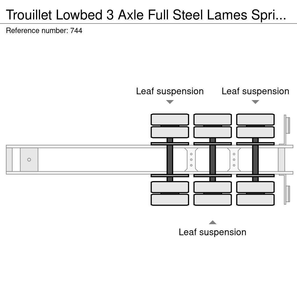 Trouillet Lowbed 3 Axle Full Steel Lames Spring Suspension 1 Low loader-semi-trailers