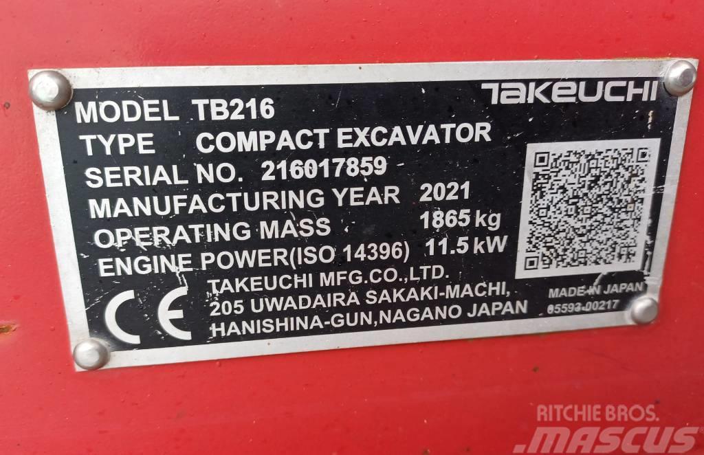Takeuchi TB216 Mini excavators < 7t (Mini diggers)