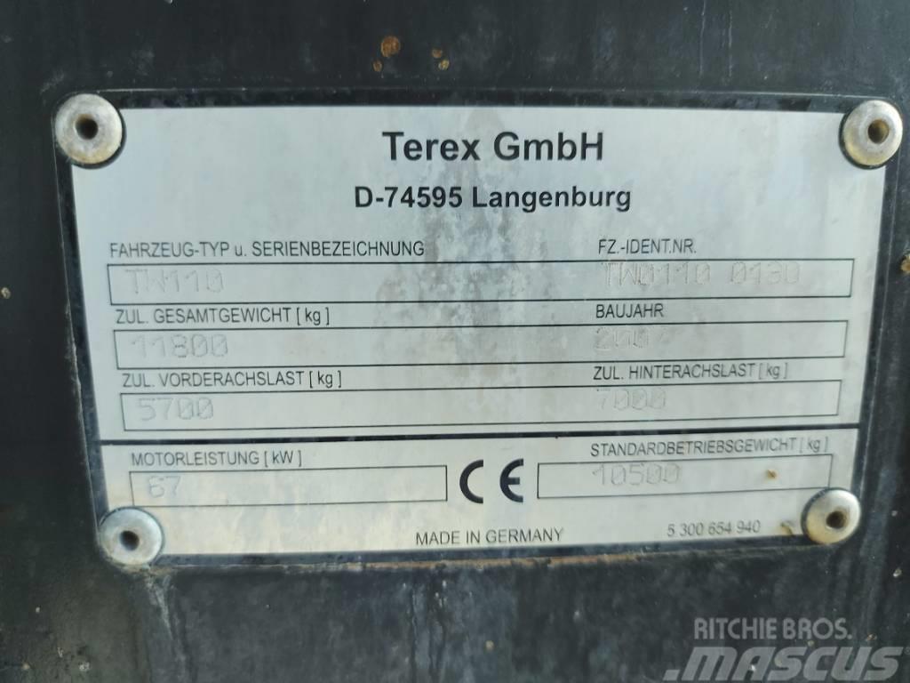 Terex TW 110  LIEBHERR CATERPILLAR Wheeled excavators