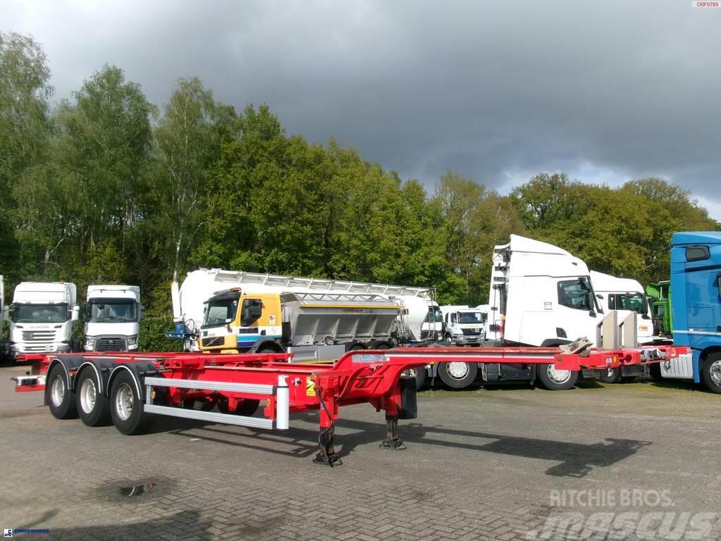 Asca 3-axle container trailer 20-40-45 ft S322DL Containerframe semi-trailers