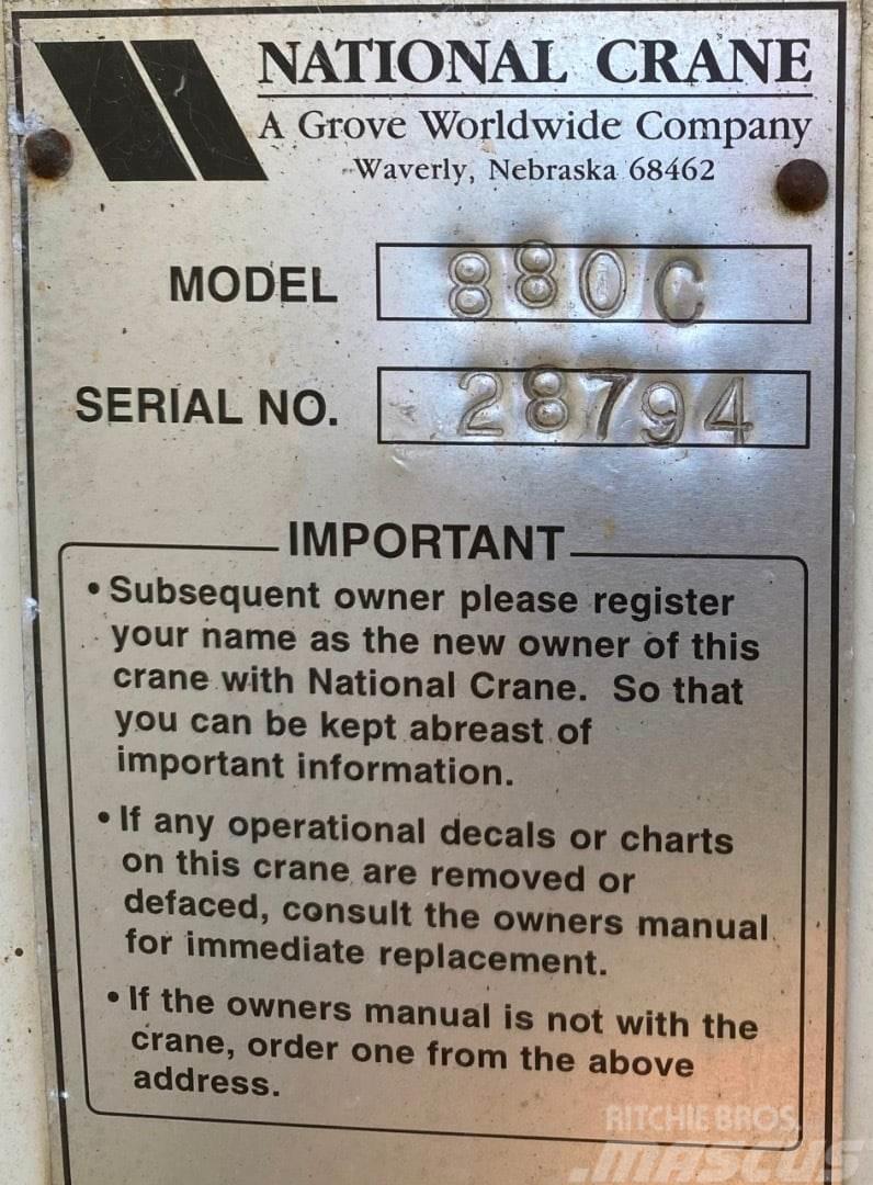 National 880C Crane trucks