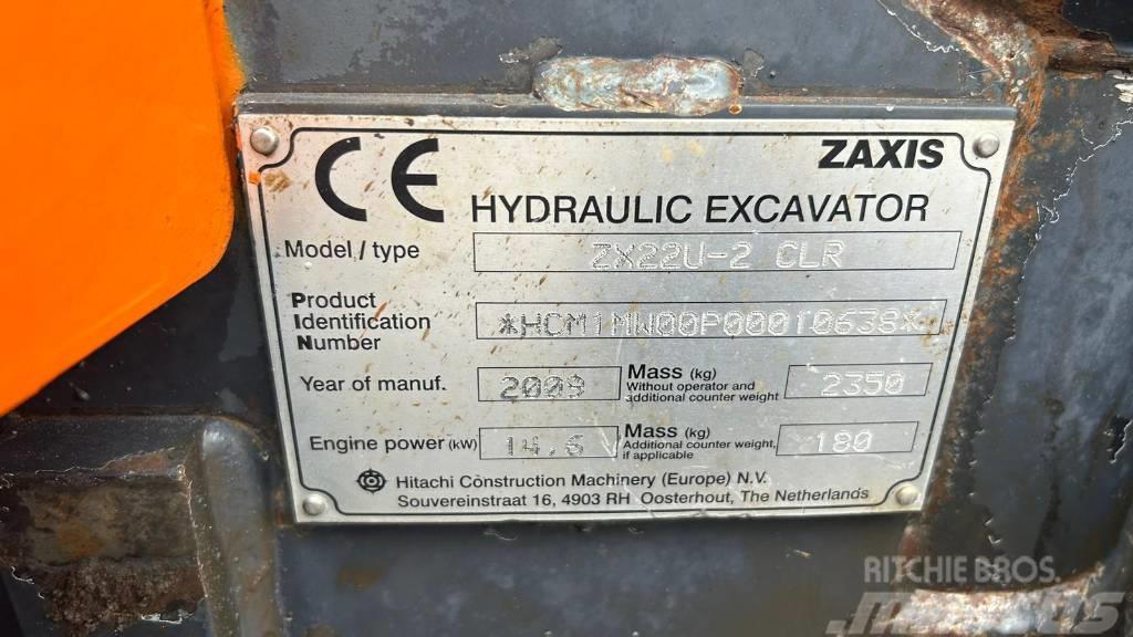 Hitachi ZX 22 U-2 CLR Mini excavators < 7t (Mini diggers)