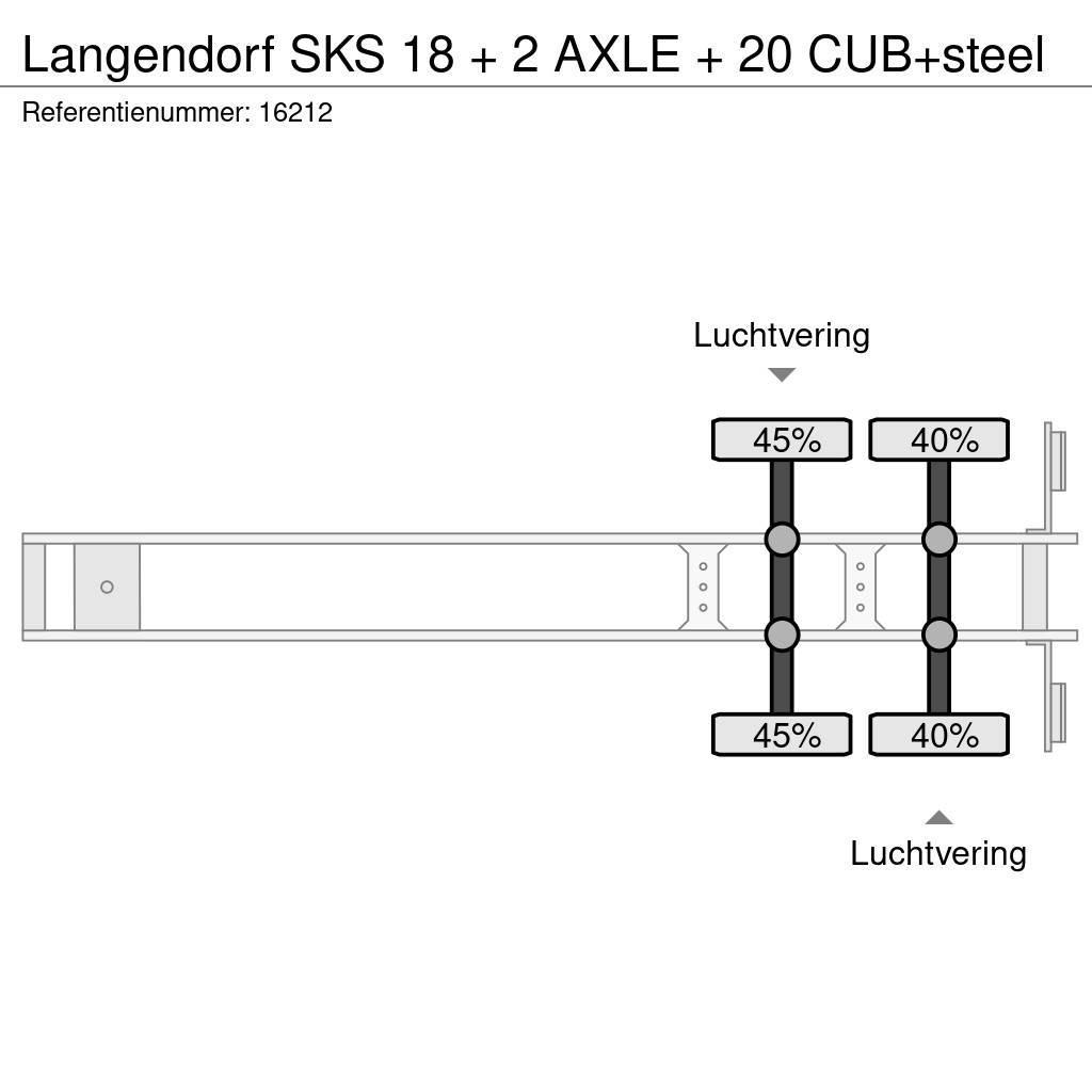 Langendorf SKS 18 + 2 AXLE + 20 CUB+steel Tipper semi-trailers
