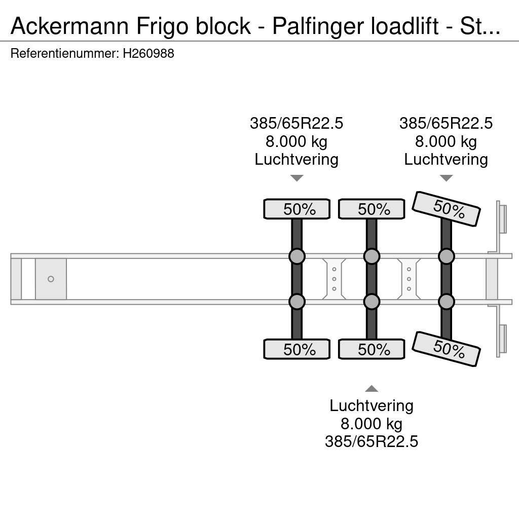 Ackermann Frigo block - Palfinger loadlift - Steering axle - Temperature controlled semi-trailers