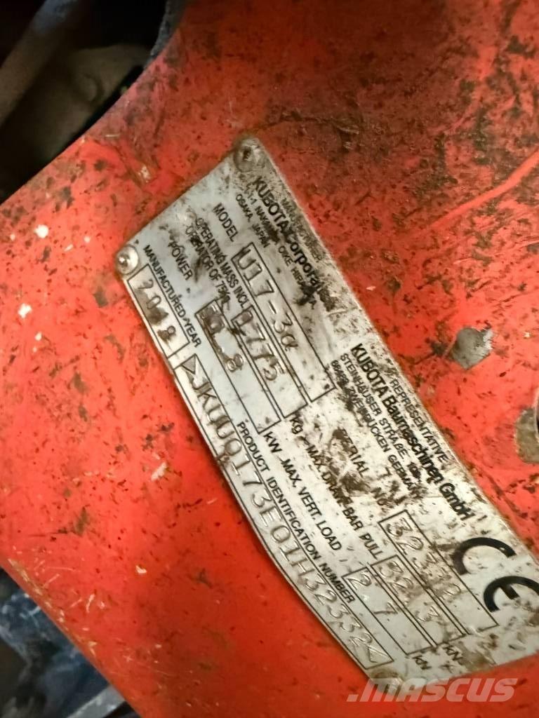 Kubota U 17-3 Mini bagri <7t