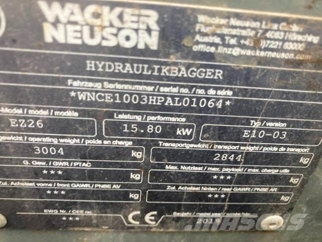 Wacker EZ26 Mini bagri <7t