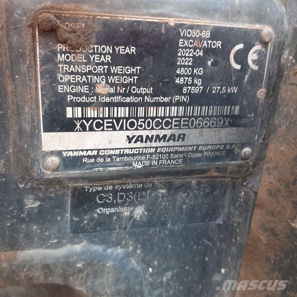 Yanmar Vio 50 Mini bagri <7t