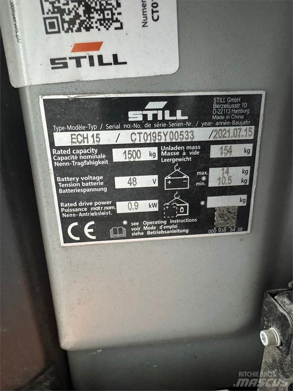 Still ECH 15 Električni nizko dvižni viličar