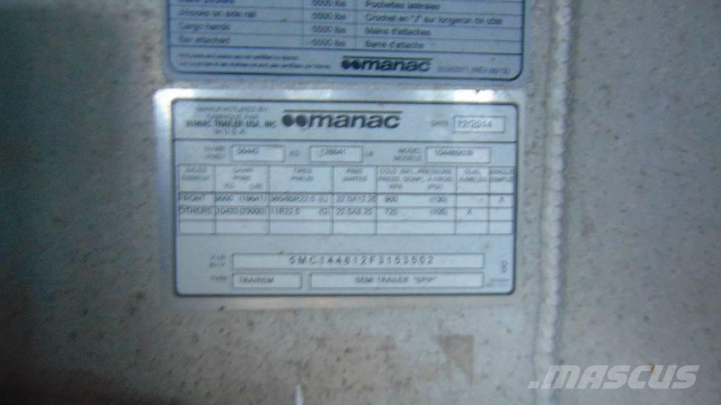 Manac Flatbed Plato/keson prikolice