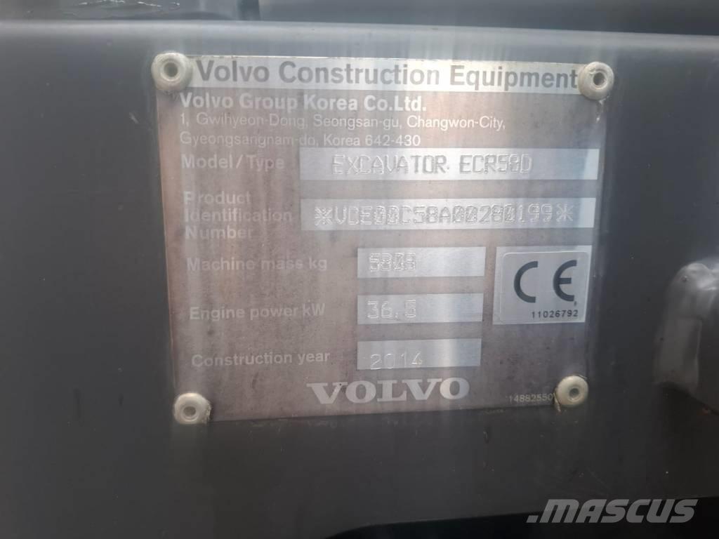 Volvo ECR 58 D Mini bagri <7t