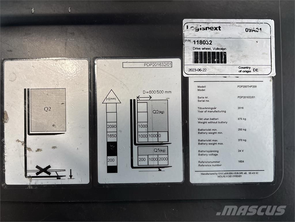Atlet PDP200 Samopogonski ročni viličarji