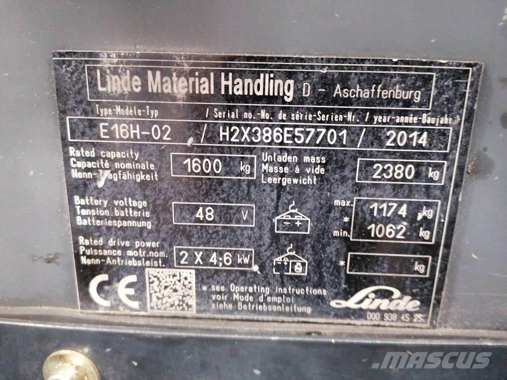 Linde E16H-02 Električni viličarji