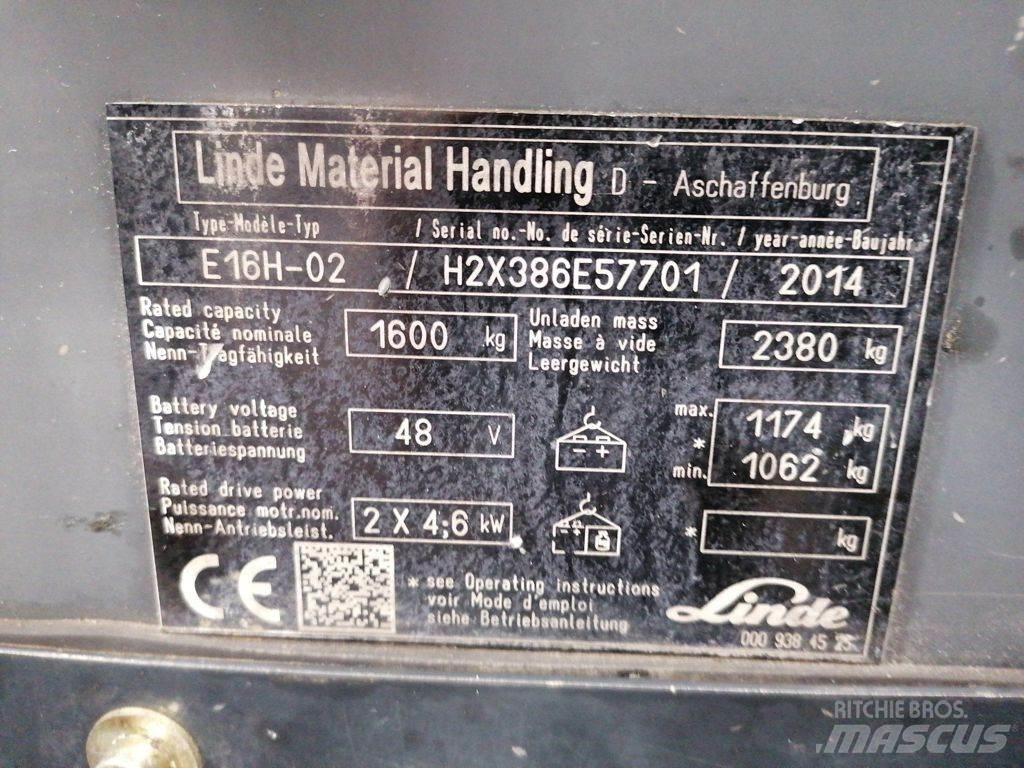Linde E16H-02 Električni viličarji