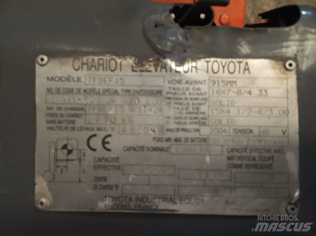 Toyota 7FBEF15 Električni viličarji