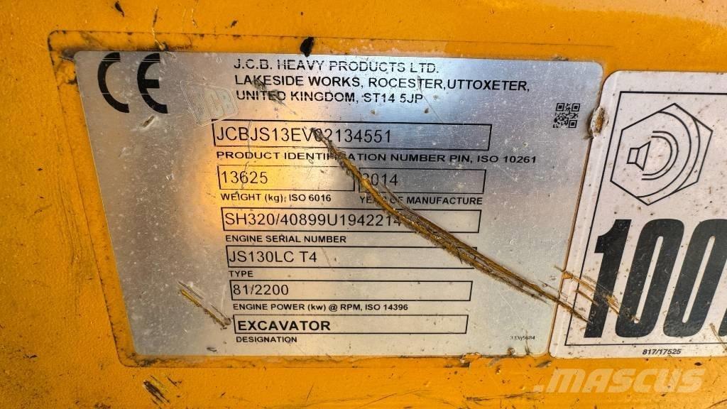 JCB JS 130 LC Bagri goseničarji