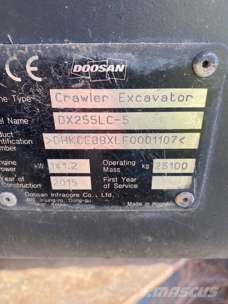 Doosan DX 255 LC-5 Bagri goseničarji