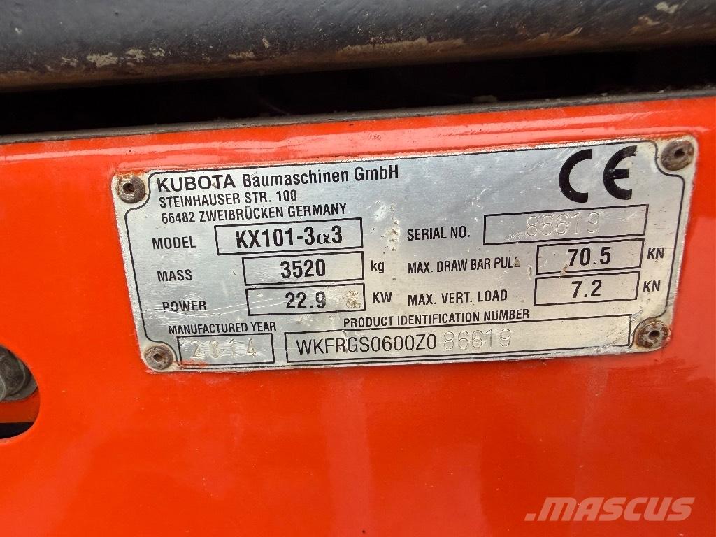 Kubota KX 101-3 A 2 Mini bagri <7t