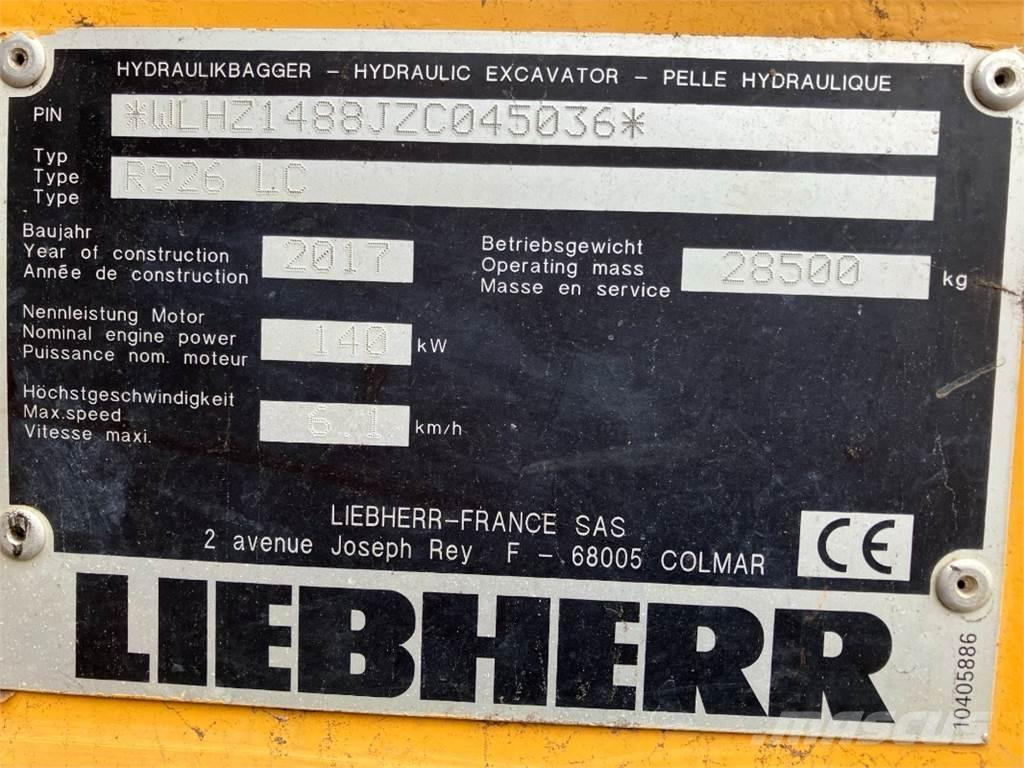 Liebherr R926 Bagri goseničarji
