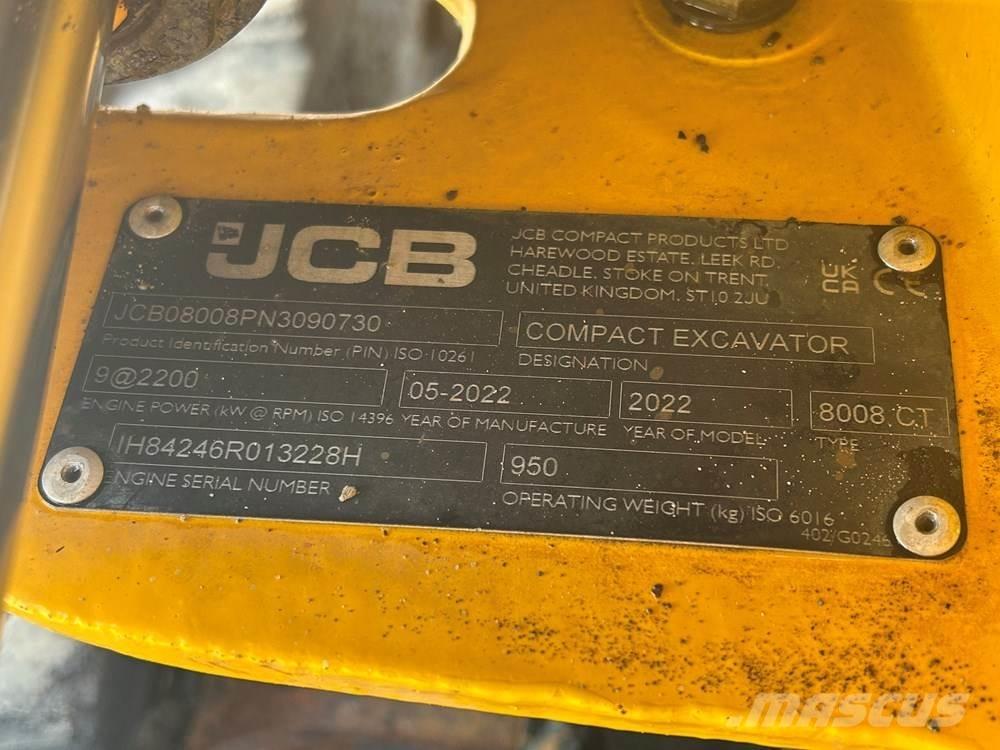 JCB MICRO 8008 Mini bagri <7t
