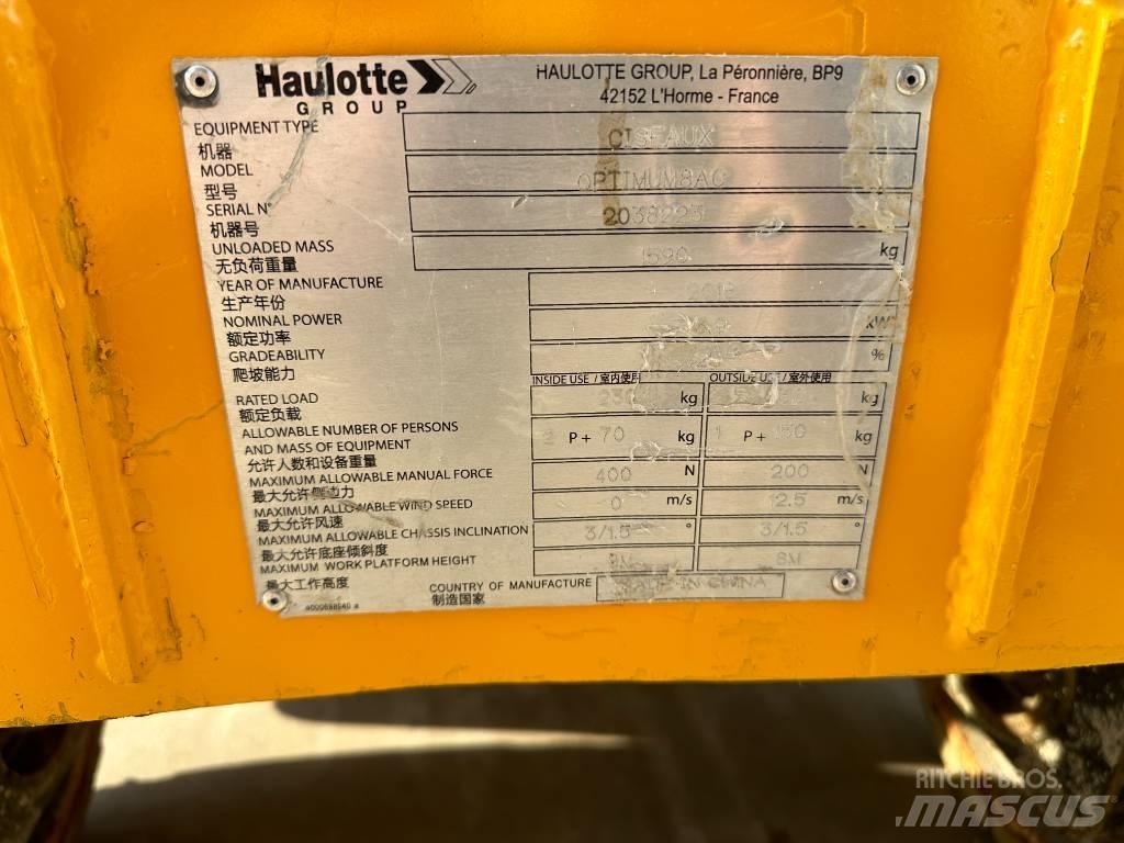 Haulotte OPTIMUM 8 Škarjaste dvižne ploščadi