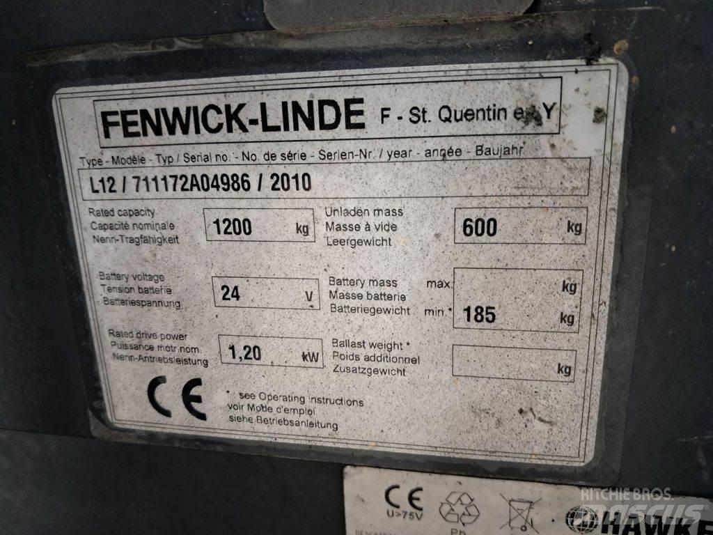 Linde L12 Ročni električni viličar