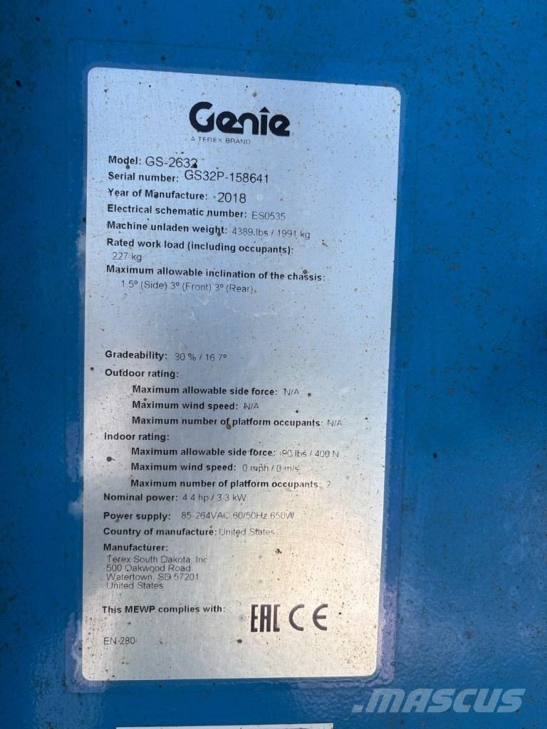 Genie GS 2632 Škarjaste dvižne ploščadi