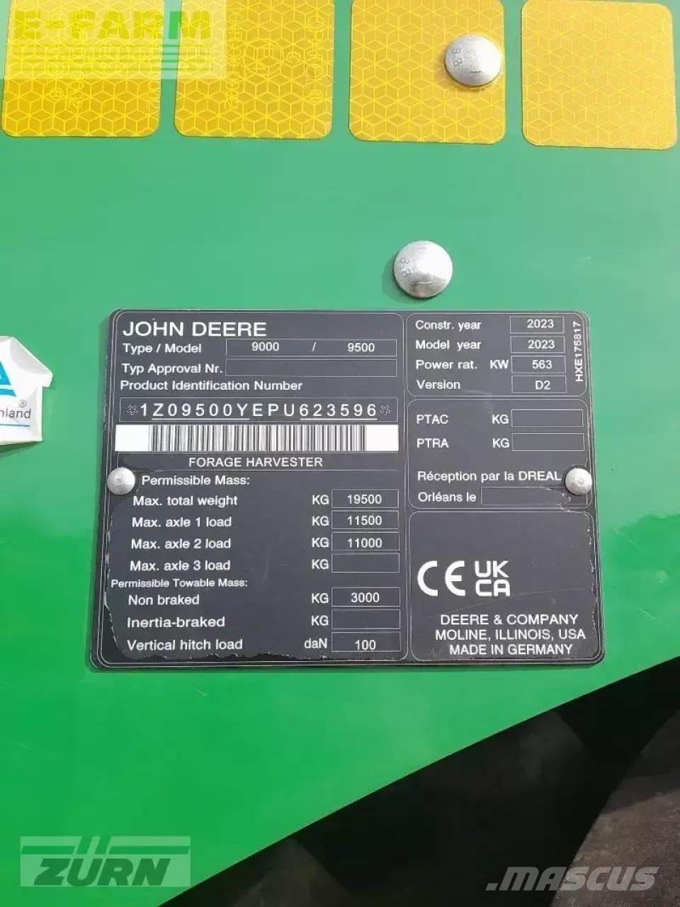 John Deere 9500 Stroji za krmo na lastni pogon