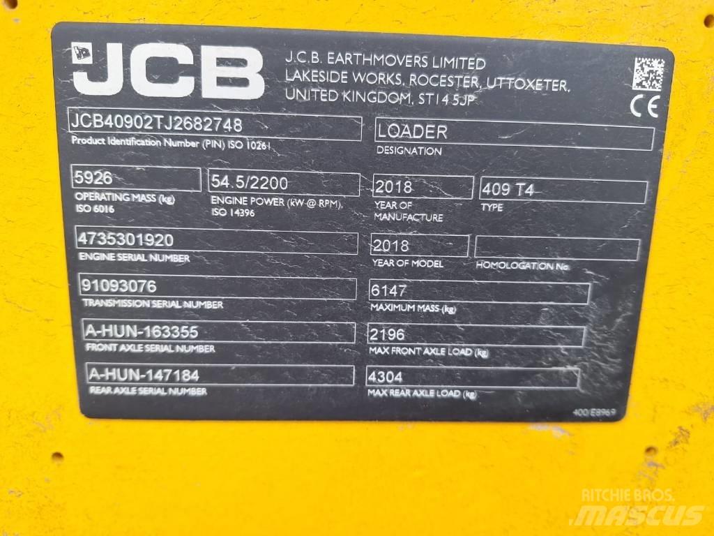 JCB 409 NE T4 Kolesni nakladalci