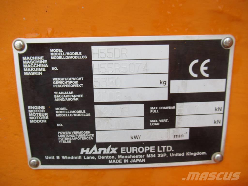 Hanix H 55 DR Mini bagri <7t