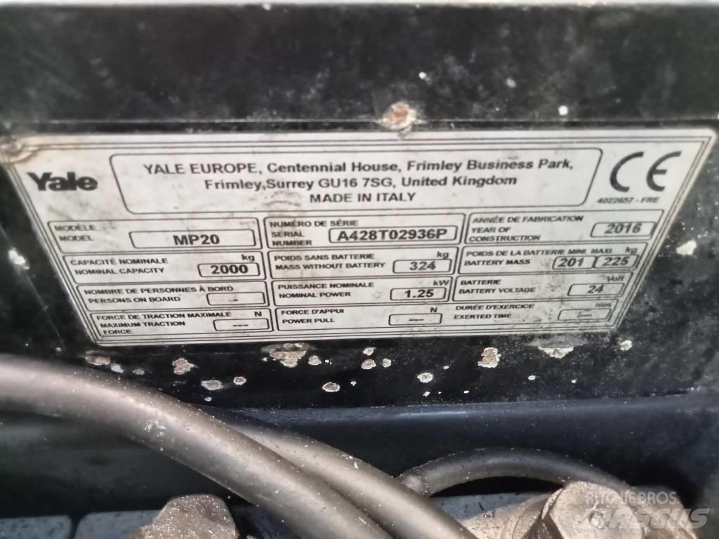 Yale MP20AC Električni nizko dvižni viličar