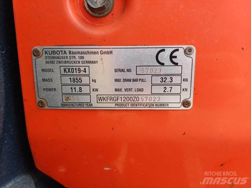Kubota KX 019-4 Mini bagri <7t