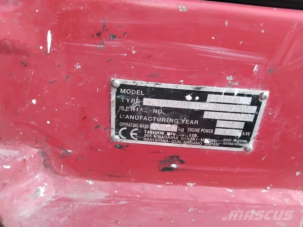 Takeuchi TB290 Mini bagri <7t