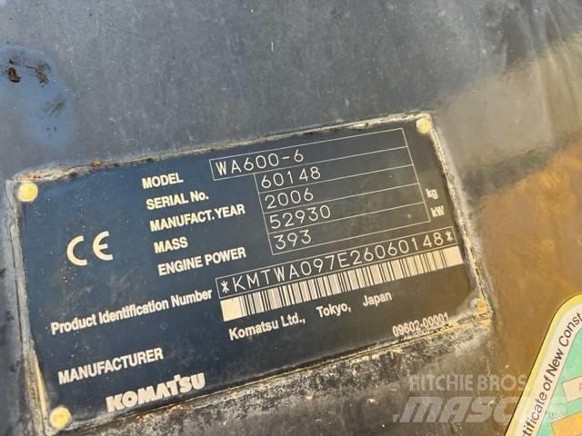 Komatsu WA 600-6 Kolesni nakladalci