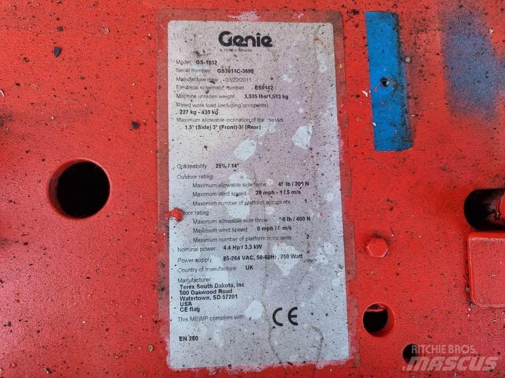 Genie GS1932 Škarjaste dvižne ploščadi