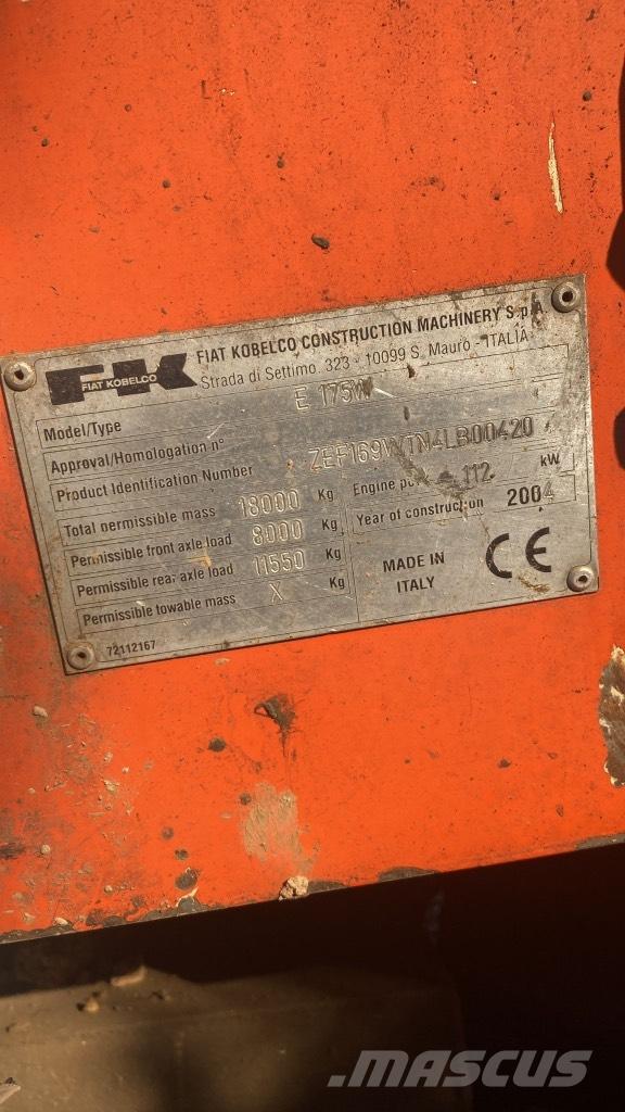 Fiat-Kobelco E 175 W Bagri na kolesih
