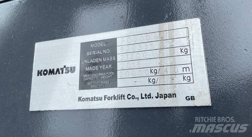 Komatsu 20 ton Dizelski viličarji