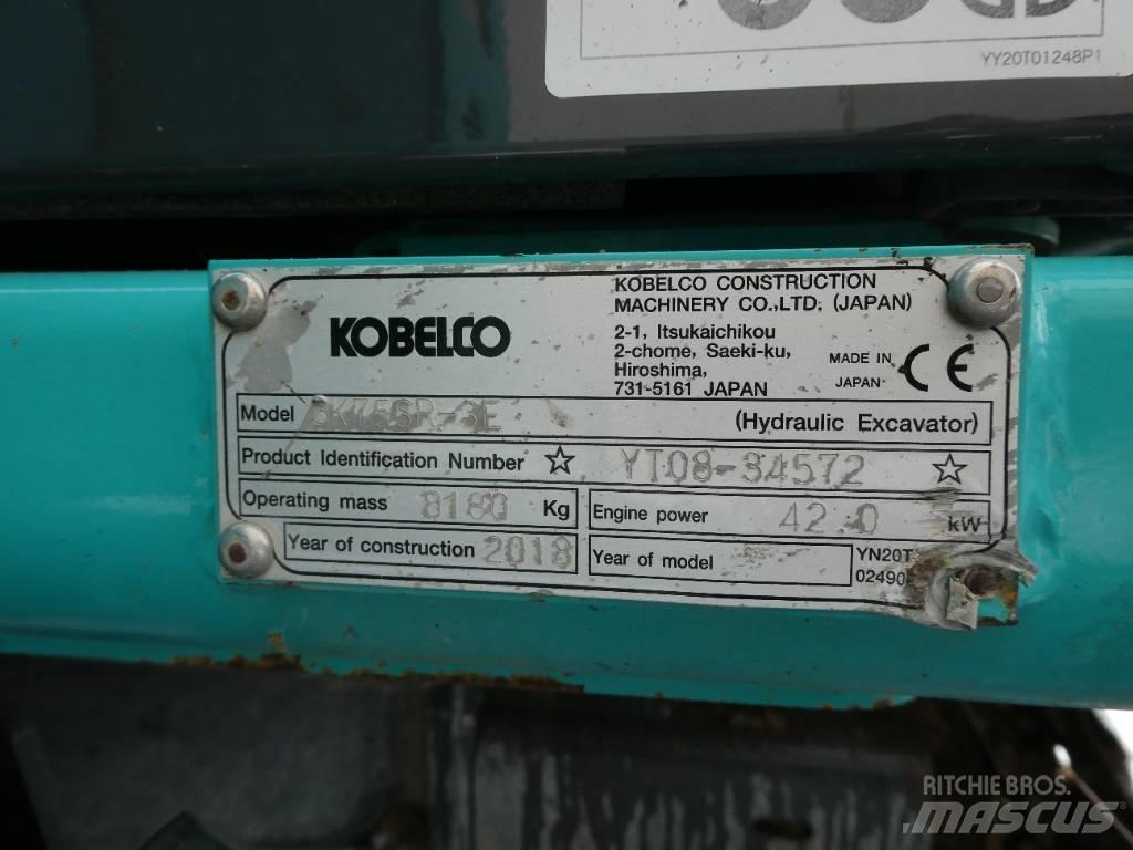 Kobelco SK 75 SR-3E Midi bagri 7t – 12t