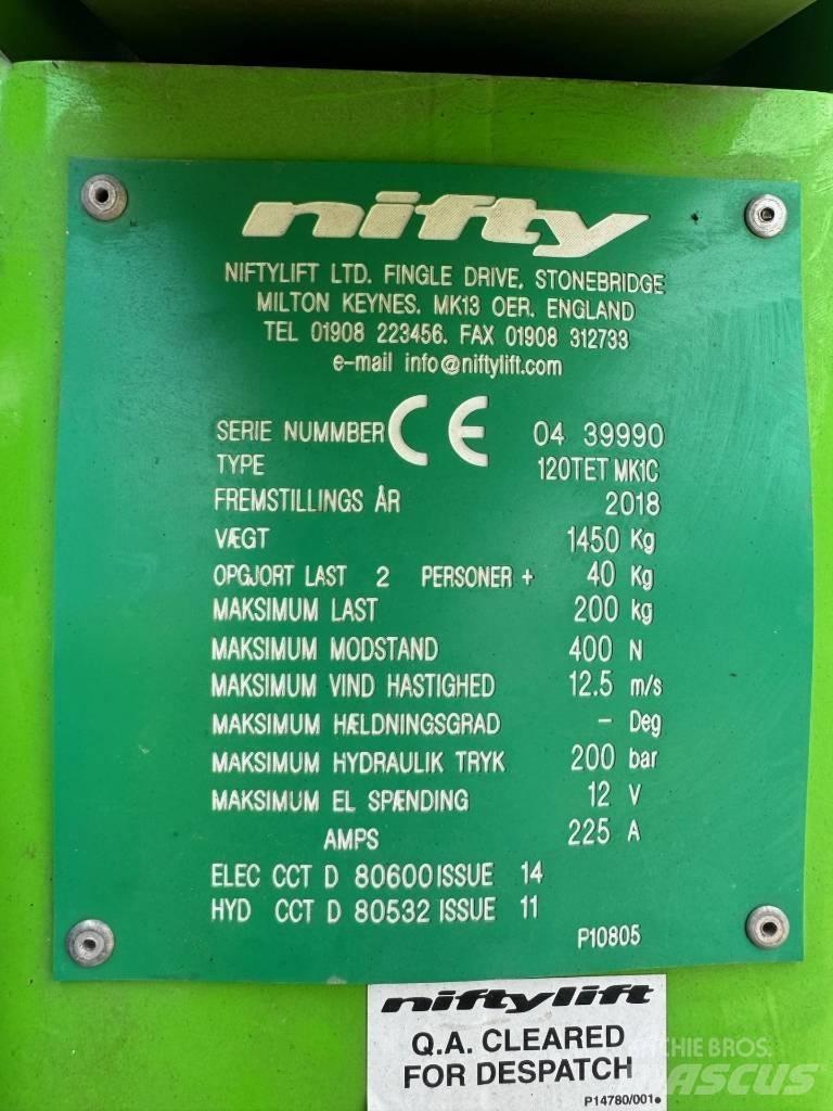 Niftylift 120 T Vlečne dvižne ploščadi