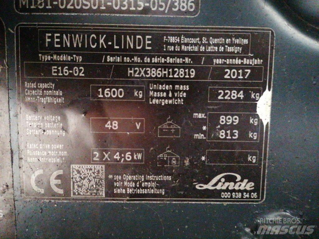 Linde E16-02 Električni viličarji