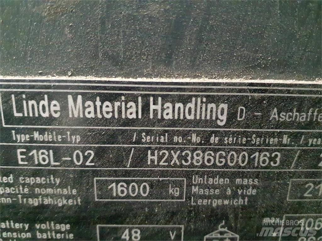 Linde E16L Električni viličarji