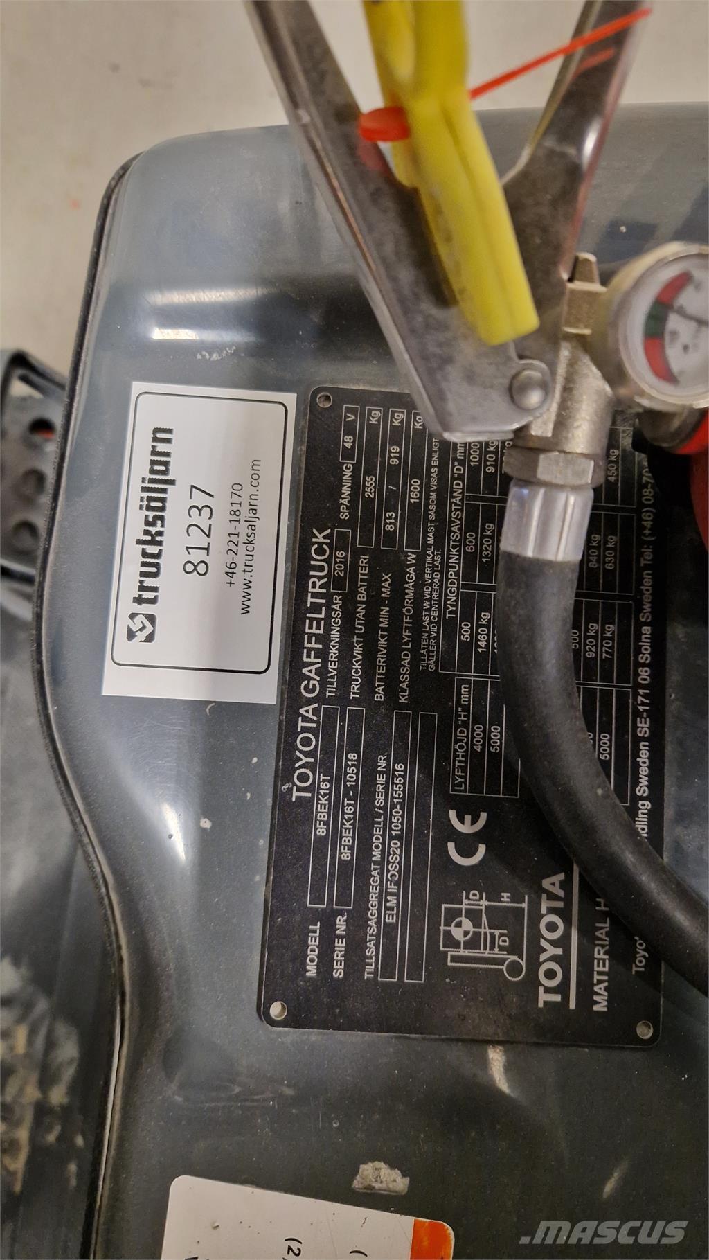 Toyota 8FBEK16T Električni viličarji