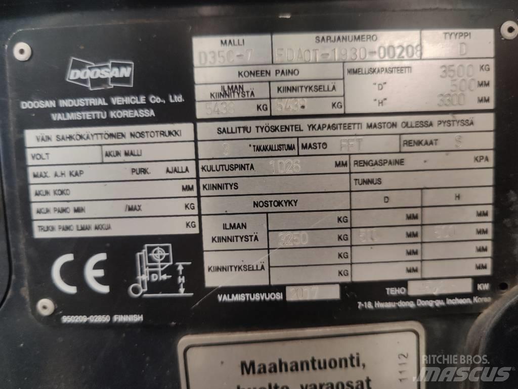 Doosan D 35 C-7 Dizelski viličarji