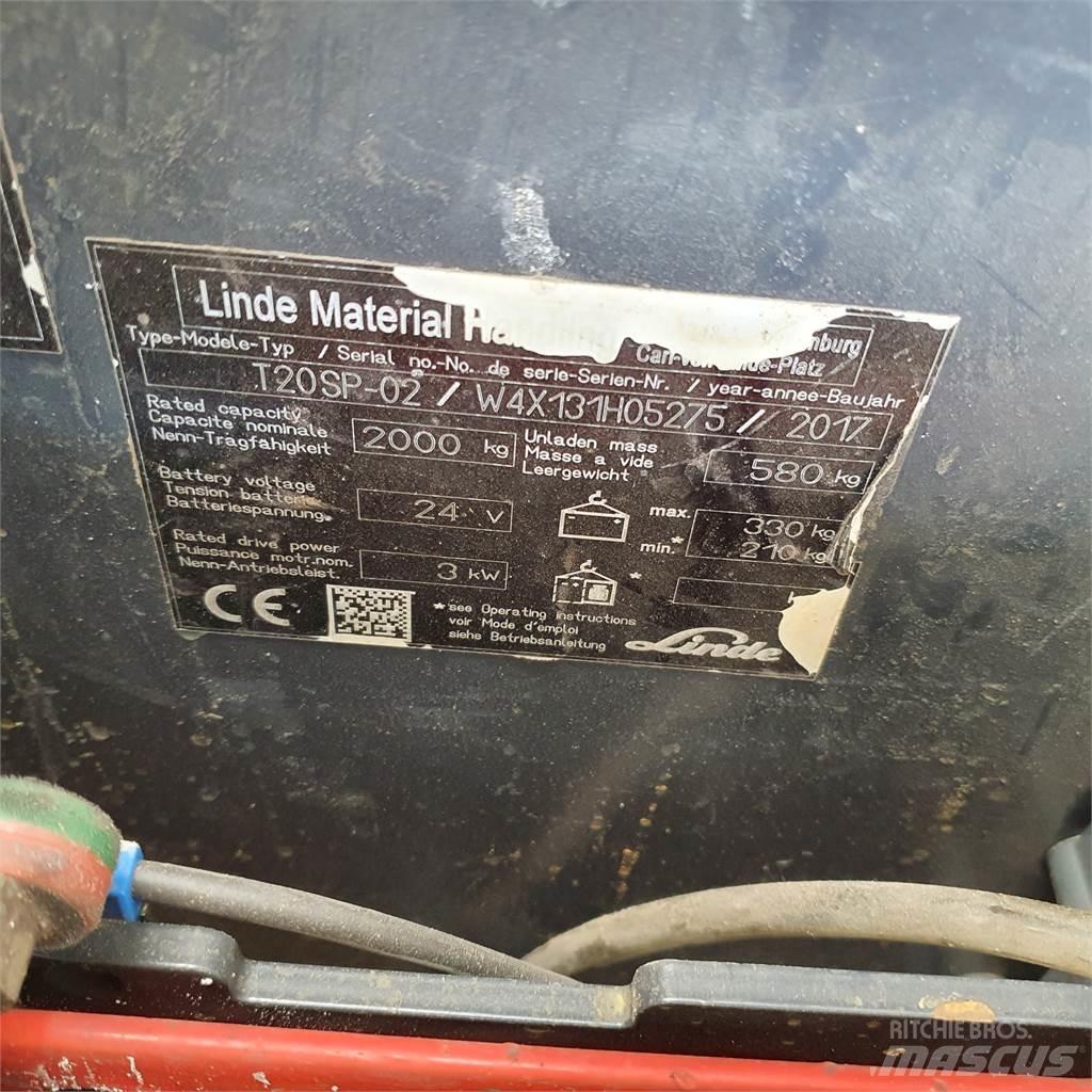 Linde T20SP kurz Električni nizko dvižni viličar