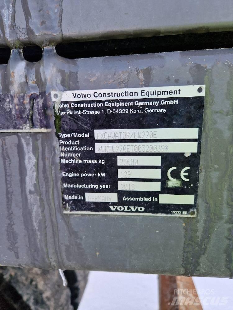Volvo EW220E Bagri na kolesih